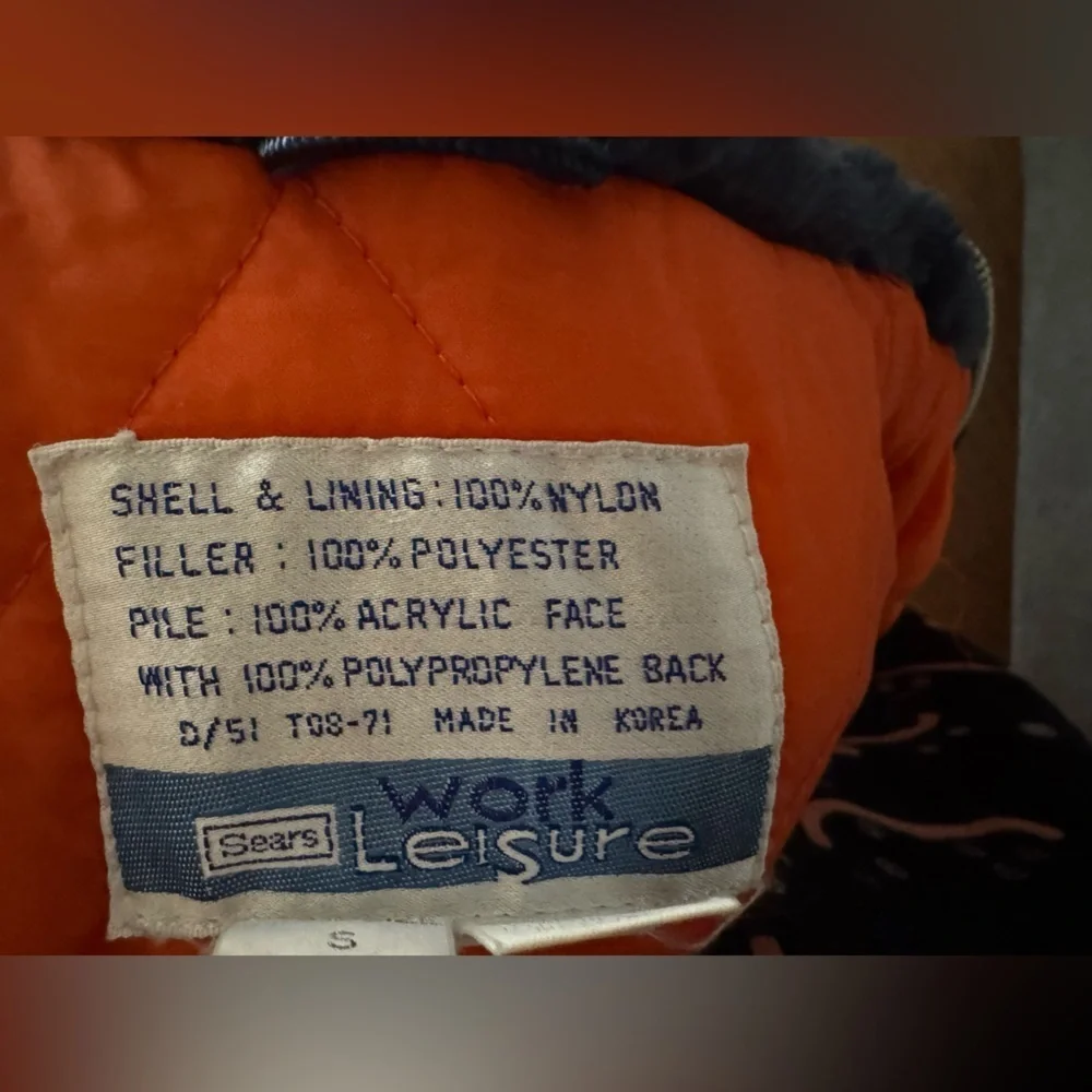 Men's 1970’s Sears Vintage Blue and Orange Snorkel Parka Coat